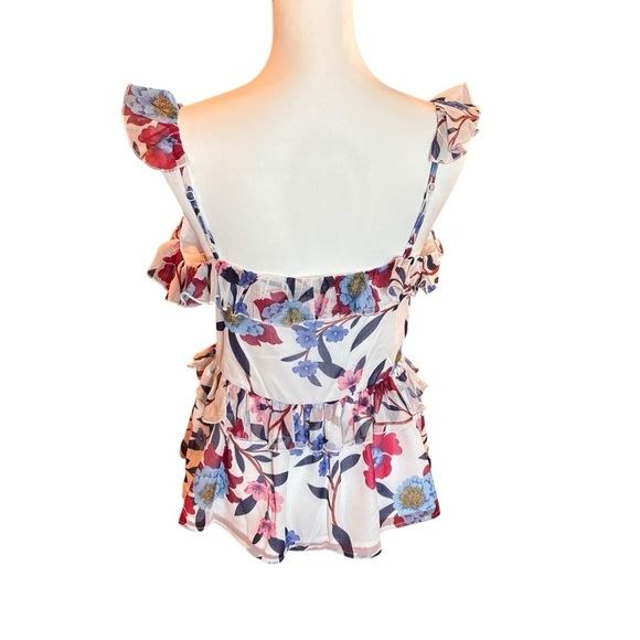 NWOT French Connection Aden Bai Lurex Frill Cami Top SZ 6 - Picture 4 of 5